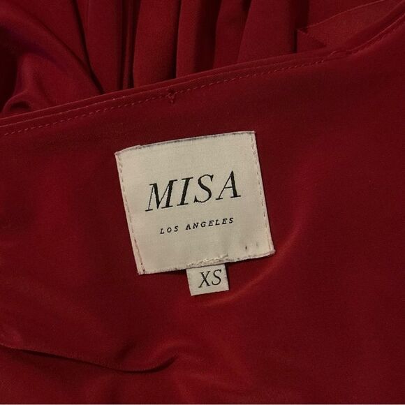 MISA LOS ANGELES Bell Sleeve Twist Front Teget Mini Dress - Picture 11 of 15